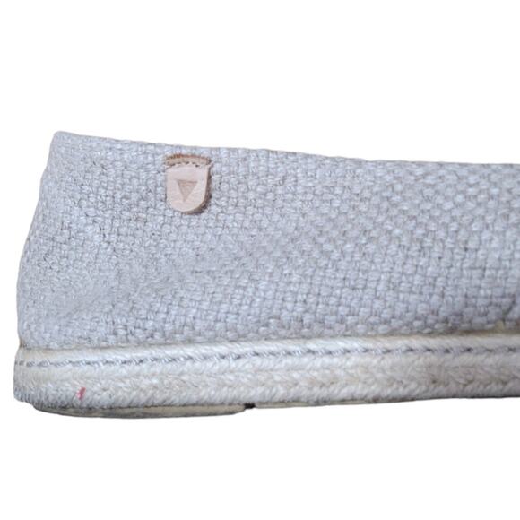 Eric Michael Espadrille Flats Womens 9.5 Taupe Striped Woven Slip On Shoes Spain - Picture 4 of 7